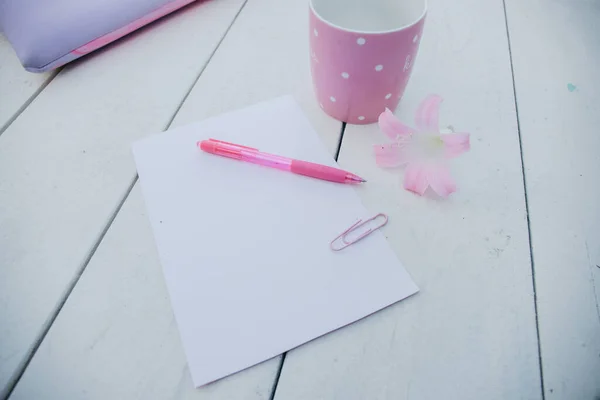 Papier Blanc Conception Notes Concept Entreprise Freelance — Photo