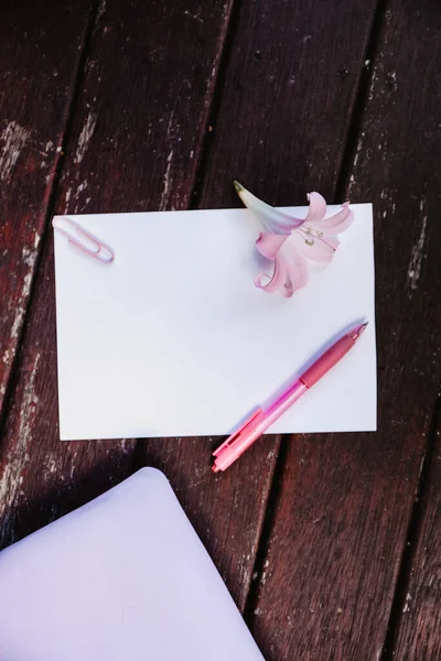 Papier Blanc Conception Notes Concept Entreprise Freelance — Photo