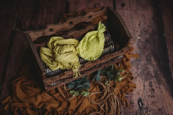 Opstelling Klaar Voor Pasgeboren Fotoshoot Pasgeboren Baby Fotografie — Stockfoto