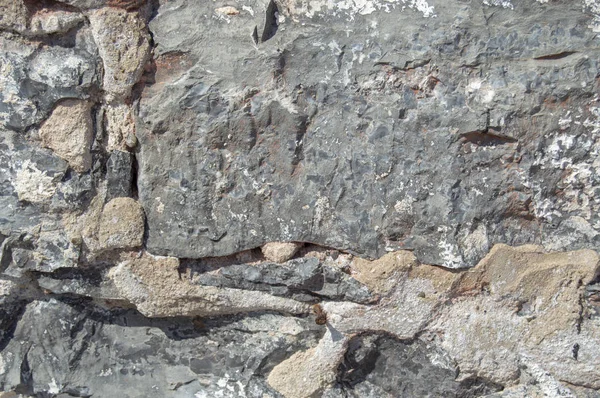 Détail de mur en pierre altérée — Photo