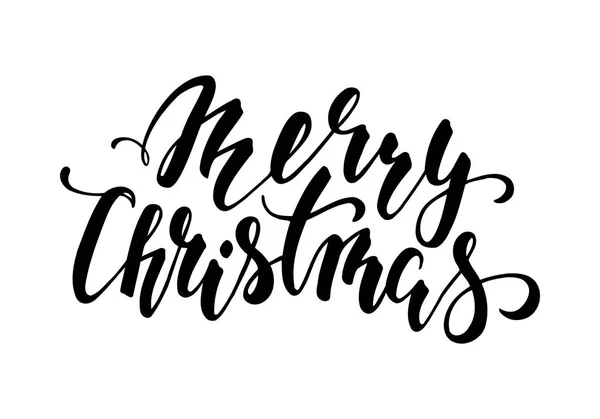 Feliz Navidad. Caligrafía creativa dibujada a mano y letras de pluma de pincel . — Archivo Imágenes Vectoriales