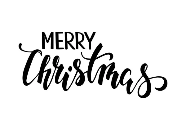 Wesołych Świąt Bożego Narodzenia. Ręcznie rysowane twórczy napis pióro kaligrafia i Pędzel. — Wektor stockowy