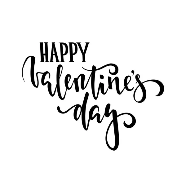 Feliz día de San Valentín. Caligrafía creativa dibujada a mano y letras de pluma de pincel — Vector de stock