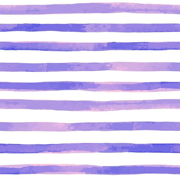 Vacker sömlös mönster med lila akvarell ränder. hand målade penseldrag, randig bakgrund. Vektorillustration — Stock vektor