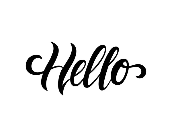 Ciao. Ciao. Calligrafia disegnata a mano e penna pennello lettering. design per biglietto di auguri e invito — Vettoriale Stock