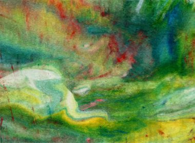 parlak yeşil, mavi, sarı suluboya arka plan tasarımı tebrik kartları ve davetiyeler için vektör