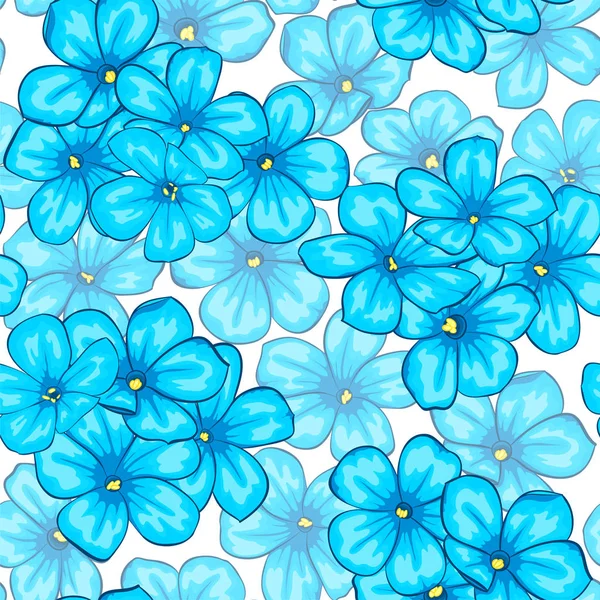 Beautiful seamless pattern with blue flowers daisy. design for greeting cards and invitations of wedding, birthday, Valentine's Day, mother's day and other seasonal holiday — Stock Vector