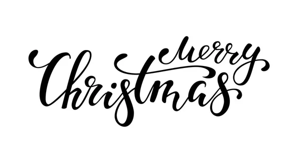 Wesołych Świąt Bożego Narodzenia. Ręcznie rysowane twórczy napis pióro kaligrafia i pędzel. projekt dla karty z pozdrowieniami i zaproszenia Wesołych Świąt i szczęśliwego nowego roku, baner, logotyp, świąteczny — Wektor stockowy