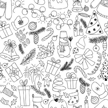 Mutlu yeni yıl ve mutlu Noeller seamless modeli. tatil tebrik kartları ve davetiyeler neşeli Noel ve mutlu yeni yıl, afiş, logo, mevsim kış tatil tasarım.