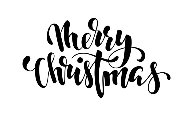 圣诞快乐。手绘创意书法和毛笔刻字。设计节日贺卡和邀请圣诞快乐新年, 横幅, 标志, 季节性节日 — 图库矢量图片