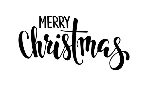 Wesołych Świąt Bożego Narodzenia. Ręcznie rysowane twórczy napis pióro kaligrafia i pędzel. projekt dla karty z pozdrowieniami i zaproszenia Wesołych Świąt i szczęśliwego nowego roku, baner, logotyp, świąteczny — Wektor stockowy