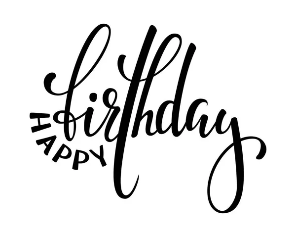 Alles Gute zum Geburtstag. Handgezeichnete Kalligrafie und Pinselschrift. Design für Urlaubsgrußkarte und Einladung zur Babydusche, Geburtstag, Party-Einladung. — Stockvektor