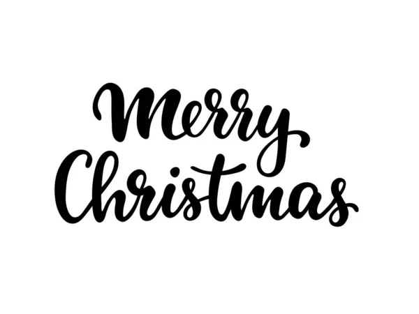 Wesołych Świąt Bożego Narodzenia. Ręcznie rysowane kaligrafia kreatywnych, Pędzel napis pióra. Projektowanie kartki świąteczne i zaproszenia Wesołych Świąt i szczęśliwego nowego roku, plakat, baner, logo, świąteczny. — Wektor stockowy
