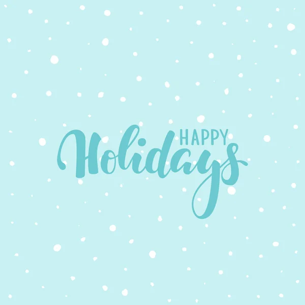 Felices fiestas. Caligrafía creativa dibujada a mano, letras de lápiz de cepillo. tarjetas de felicitación de vacaciones de diseño e invitaciones de Feliz Navidad y Feliz Año Nuevo, pancarta, póster, logotipo, vacaciones de temporada . — Vector de stock