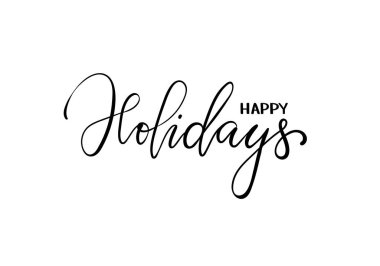 İyi Bayramlar. Çizilmiş yaratıcı hat el, kalem yazı fırça. Tasarım tatil tebrik kartları ve davetiyeler neşeli Noel ve mutlu yeni yıl, afiş, poster, logo, mevsimlik tatil.