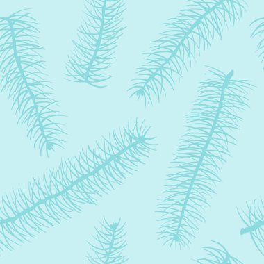 Mavi firavun dalı pürüzsüz desen. Bayram tebrik kartları ve Mutlu Noeller ve yeni yıl davetiyeleri için kış tasarımı, kış tatili.