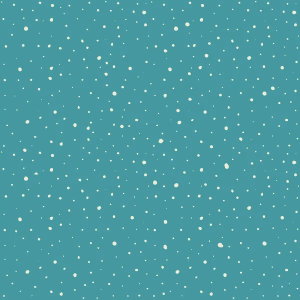 Patrón sin costuras dibujado a mano copos de nieve blancos sobre fondo azul, simple invierno. diseño para tarjetas de felicitación navideñas e invitaciones de la Feliz Navidad y Feliz Año Nuevo, vacaciones de invierno. — Vector de stock