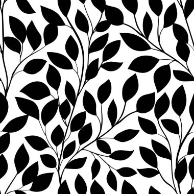 Siyah ve beyaz ağaç dalları olan kusursuz bir arka plan. Mükemmel geçmiş tebrik kartları ve düğün, doğum günü, anneler günü ve diğer mevsimsel tatiller için davetiyeler.