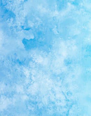 Mavi suluboya vektör arka planı. Soyut el boyası kare leke arkaplanı.