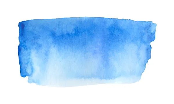 Абстрактный Акварельный Синий Ручной Рисунок Текстурированное Пятно Изолированные Белом Фоне — стоковый вектор