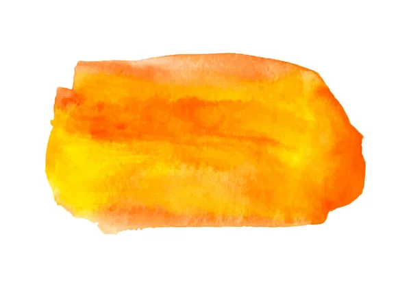 Abstraktes Aquarell Leuchtend Orange Rote Handgezeichnete Textur Isoliert Auf Weißem — Stockvektor