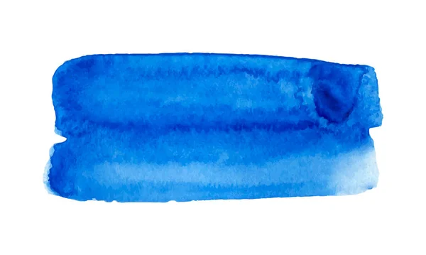 抽象的な水彩ブルーの手描きの質感の汚れ 白い背景に隔離された ベクトルイラスト — ストックベクタ