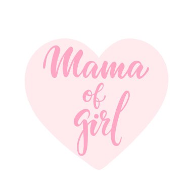 Kızların annesi. Yazıt El beyaz arka planda izole edilmiş harfler çizdi. Mutlu anneler günü, doğum günü, veliler ve aile günü için bayram tebrik kartı ve davetiye tasarımı.