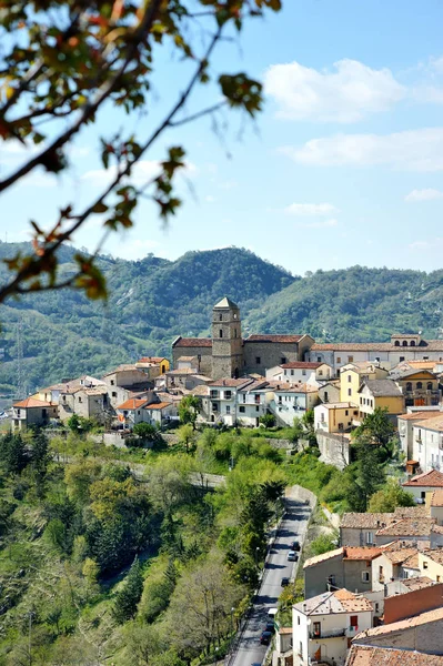 Vista panorâmica da aldeia de Pietrapertosa, Itália — Fotografia de Stock