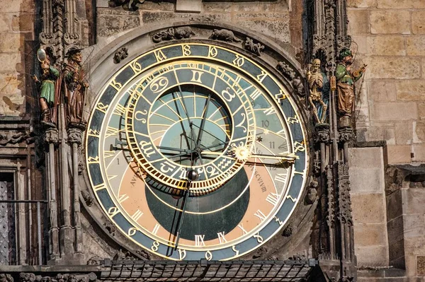 Orologio astronomico nella Città Vecchia di Praga, Repubblica Ceca — Foto Stock