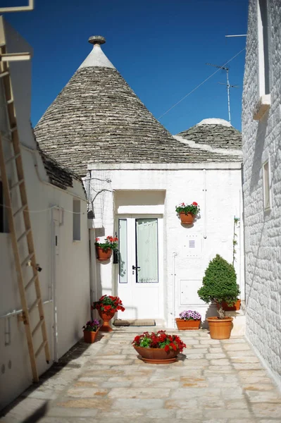 Typisk trulli hus i Alberobello, Italien - Stock-foto