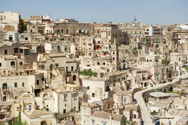 Matera ancient historic center panoramic view, Italy — Stock Photo, Image