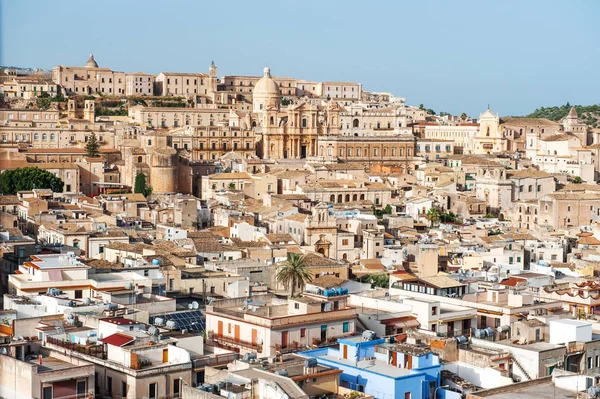 Noto barroco cidade vista panorâmica, Sicília, Itália — Fotografia de Stock