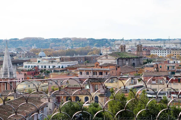 Řím panoramatický pohled z Villa Borghese, Itálie — Stock fotografie