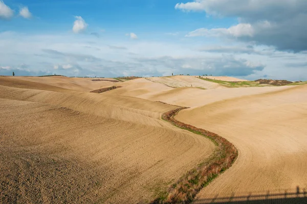 토스카나 시골 풍경과 롤링 힐스, 투 스 카 니, 이탈리아의 — 스톡 사진