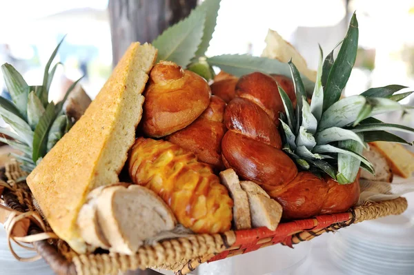 Various kinds of bread and brioche — Stock Photo, Image