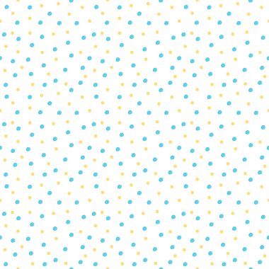 Mavi ve sarı nokta suluboya seamless modeli. Baskı, dekorasyon ambalaj için kullanılabilir.