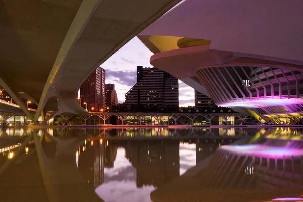 Cidade das Artes e Ciências edifícios modernos, Valência, Espanha, Europa — Fotografia de Stock