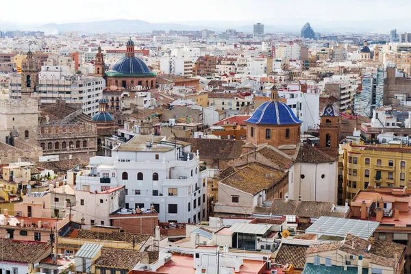 Panoramatický pohled městské krajiny v městě Valencie, Španělsko, Evropa — Stock fotografie
