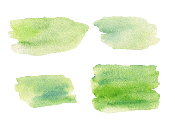 Aquarelle brush strokes hand drawn illustrations set — Stock Photo, Image