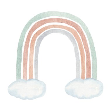 Suluboya el boyası gökkuşağı. Resimler beyaz arkaplanda izole edildi.