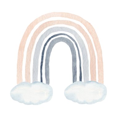 Suluboya el boyası gökkuşağı. Resimler beyaz arkaplanda izole edildi.