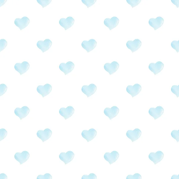 Cute Decorative Watercolor Seamless Pattern Blue White Background Funny Digital — Stock Photo, Image