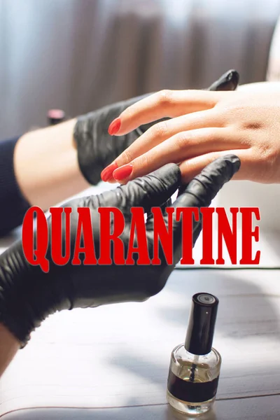 Beauty Industry Affected by the COVID-19 Coronavirus. Nail salon, cosmetic services quarantine and crisis