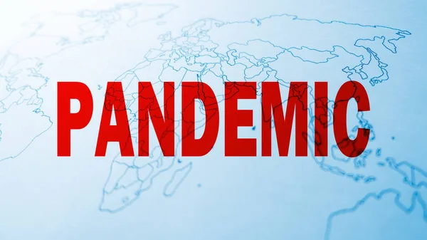Covid Pandemické Pozadí Text Covid Pandemic Mapě Světa Nové Koronavirové — Stock fotografie
