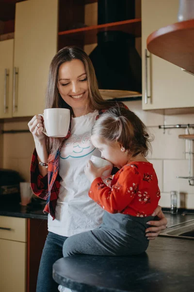 Selbstisolierung Mit Kindern Coronavirus Quarantäne Mit Kindern Familie Bleib Hause — Stockfoto