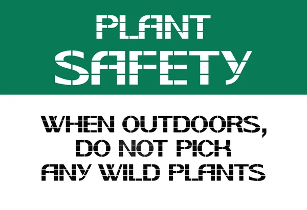 Plant veiligheid teken. — Stockvector