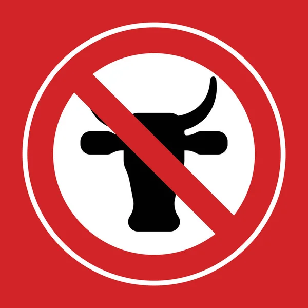Коровы запретили знак . — стоковый вектор