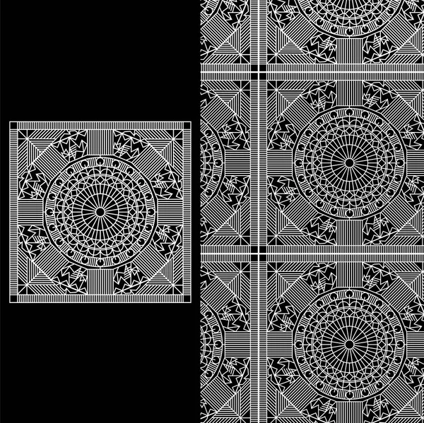 Geometrische Nahtlose Muster Der Hintergrund Der Sich Wiederholenden Geometrischen Linien — Stockvektor