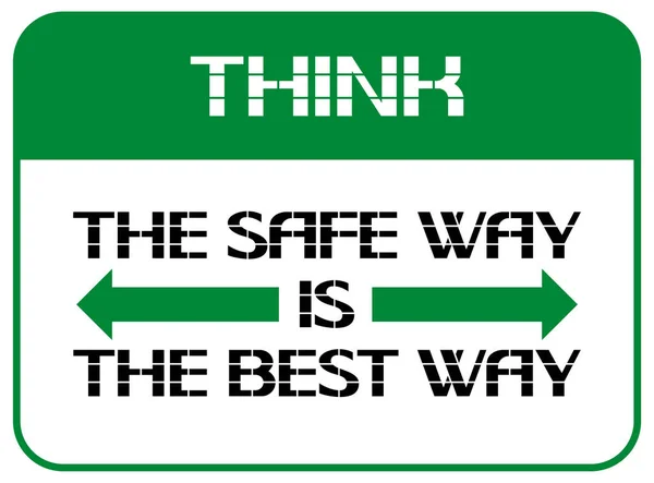 Think Safe Way Best Wai Preservation Health Implementation Security Rules — стоковый вектор