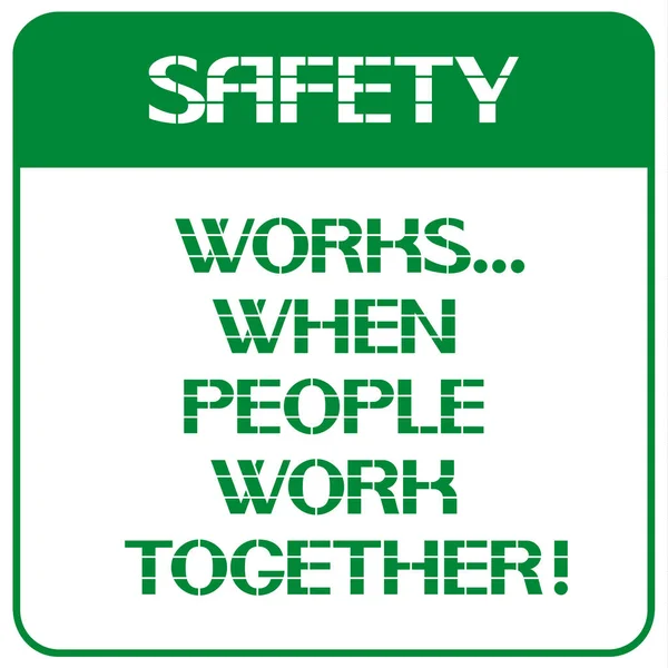 Säkerhet Fungerar När Personer Arbetar Tillsammans Allmänna Principer Företag Och — Stock vektor